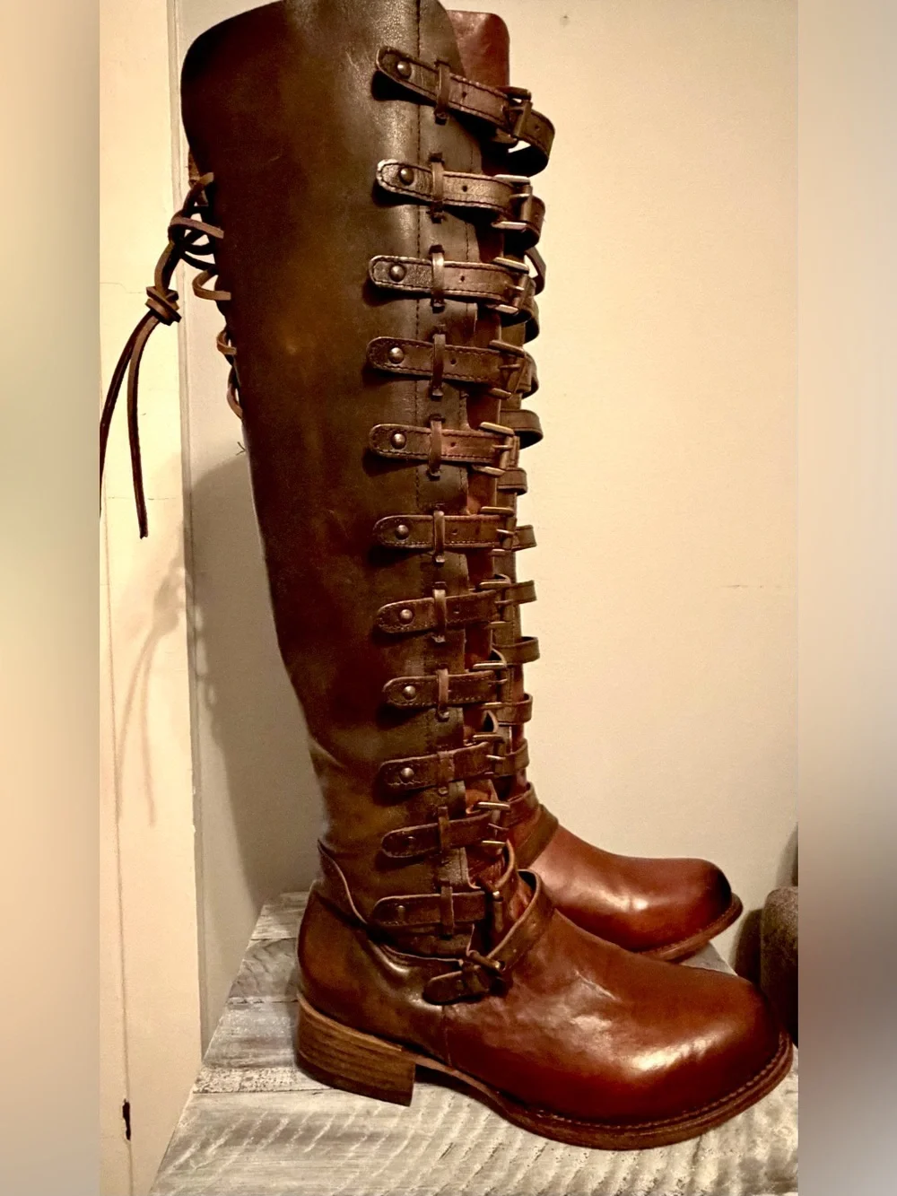 Freebird Rylan Boots in Cognac Multi, size 10 New in Box